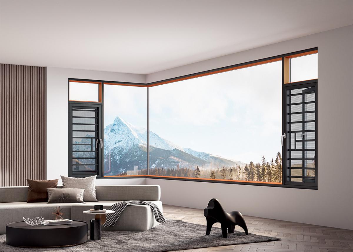 118A断桥窗纱一体平开窗内外平框