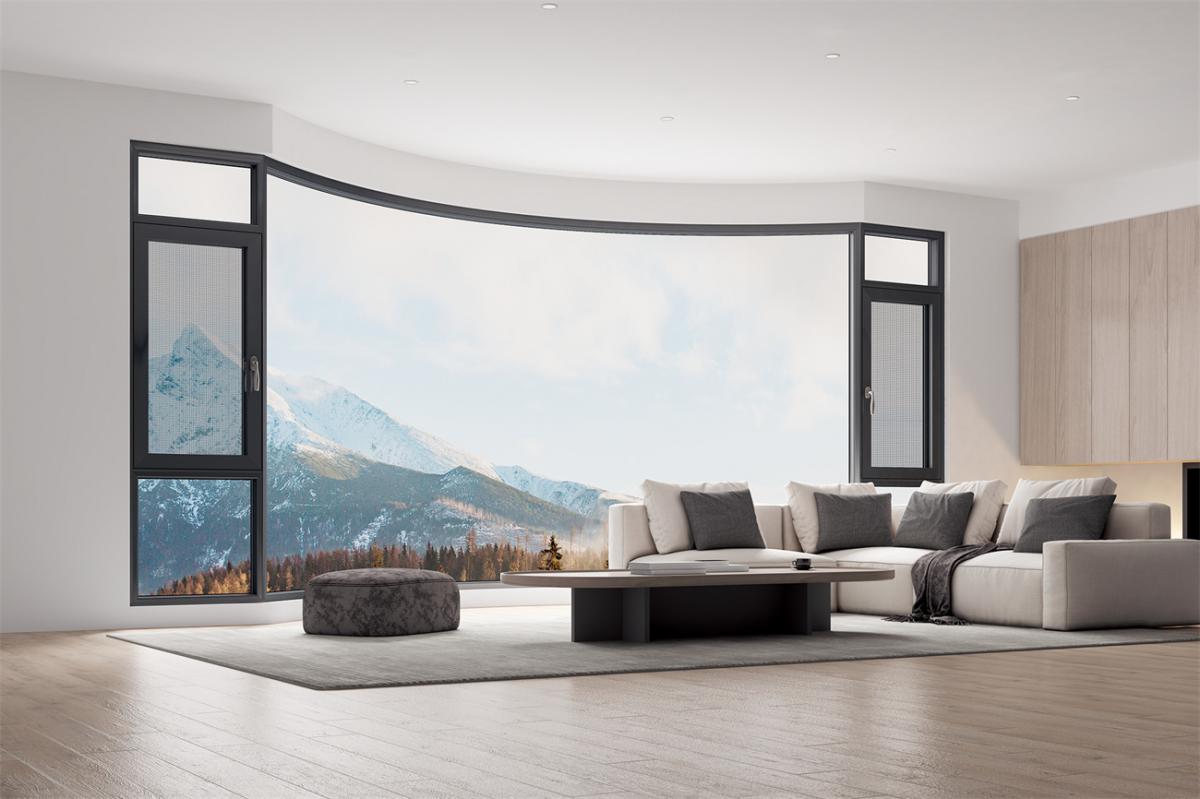 109B断桥窗纱一体平开窗内外平框 